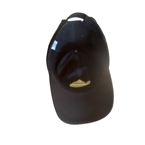 Life Is Good Black Baseball Cap W/ Green Fish Embroidery 100% Cotton Adjustable - Picture 4 of 5